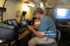 KJ4IVJ, Kevin setting up the digital station